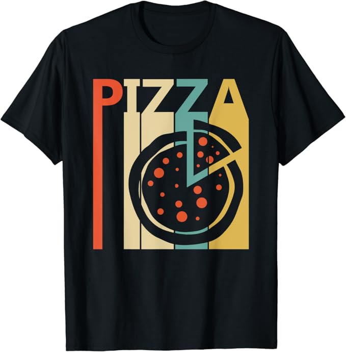 Vintage Pizza TShirt Amazon.co.uk Fashion